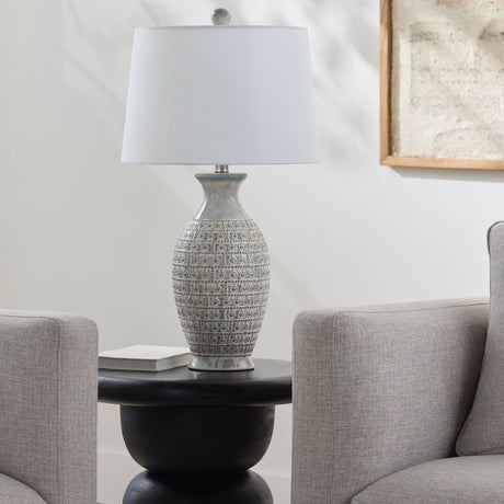 Modern European furniture - Gray Ceramic Accent Table Lamp - www.oroa.com