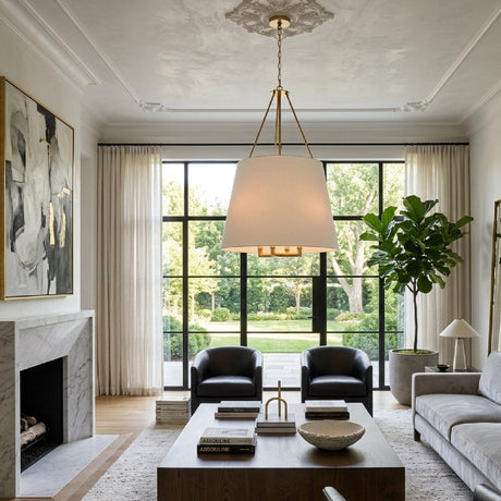 Modern European furniture - White Linen Chandelier - www.oroa.com