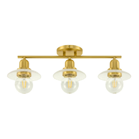 Modern European furniture - Gold Fixture Glass Wall Lamp - www.oroa.com