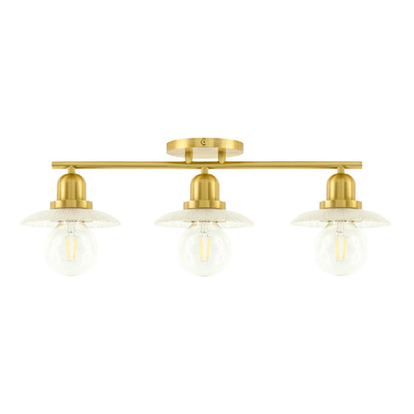 Modern European furniture - Gold Fixture Glass Wall Lamp - www.oroa.com