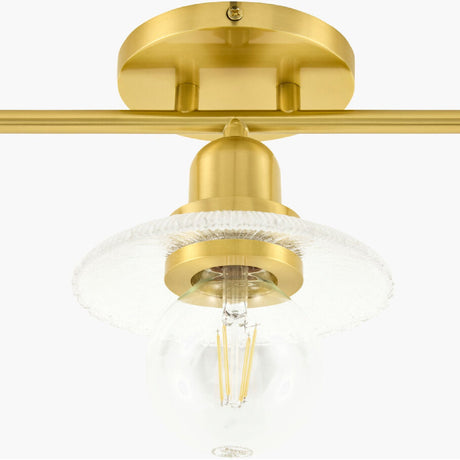 Modern European furniture - Gold Fixture Glass Wall Lamp - www.oroa.com