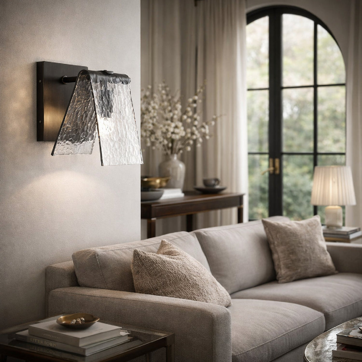 Modern European furniture - Glass Pyramid Wall Lamp - www.oroa.com