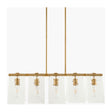 Modern European furniture - 5-Light Glass Pyramid Linear Chandelier - www.oroa.com