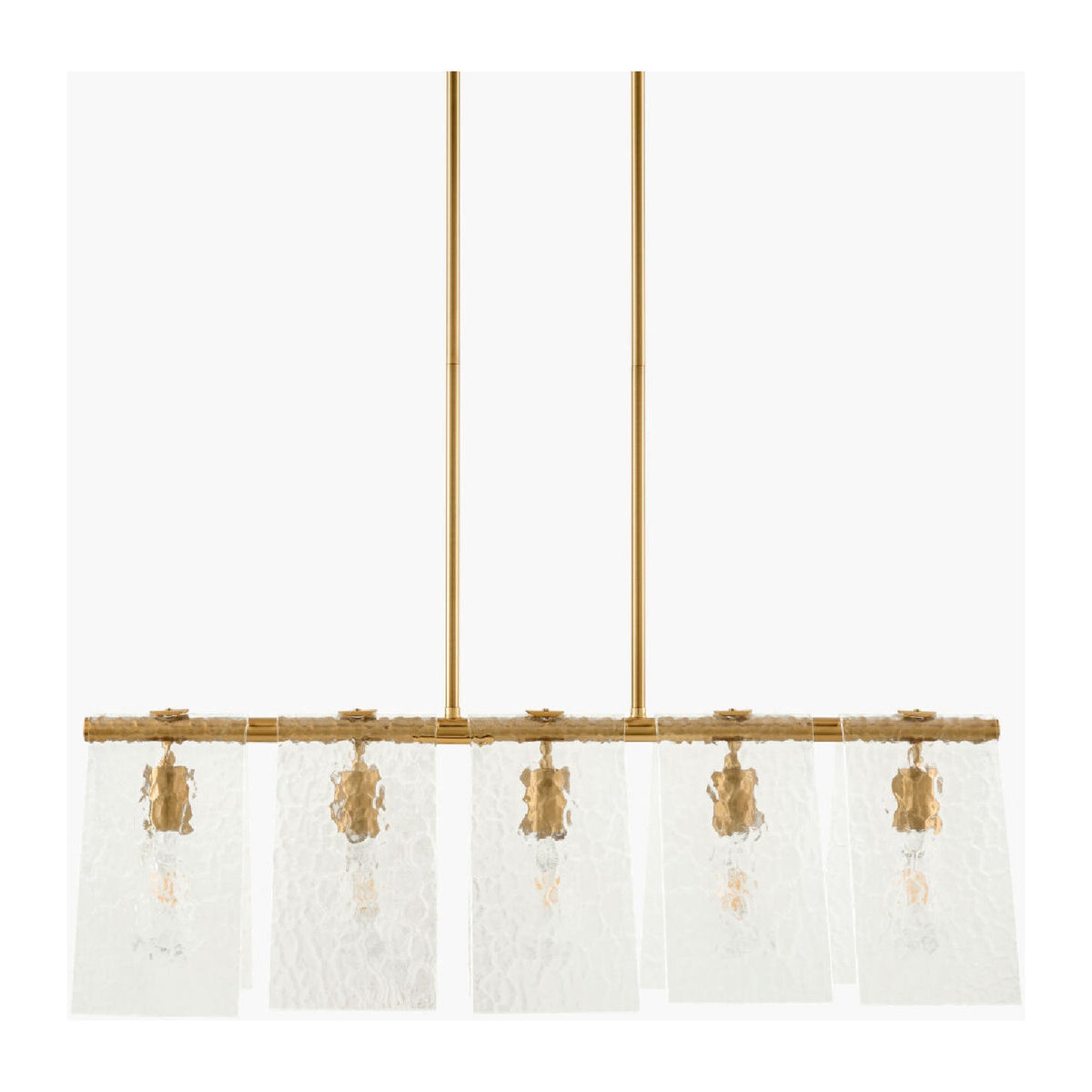 Modern European furniture - 5-Light Glass Pyramid Linear Chandelier - www.oroa.com