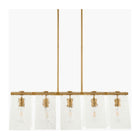 Modern European furniture - 5-Light Glass Pyramid Linear Chandelier - www.oroa.com