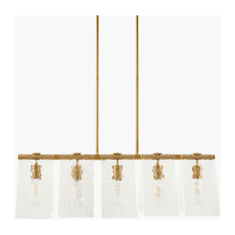 Modern European furniture - 5-Light Glass Pyramid Linear Chandelier - www.oroa.com