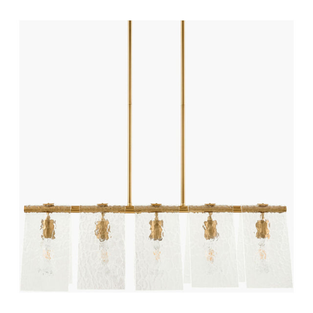 Modern European furniture - 5-Light Glass Pyramid Linear Chandelier - www.oroa.com