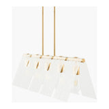 Modern European furniture - 5-Light Glass Pyramid Linear Chandelier - www.oroa.com