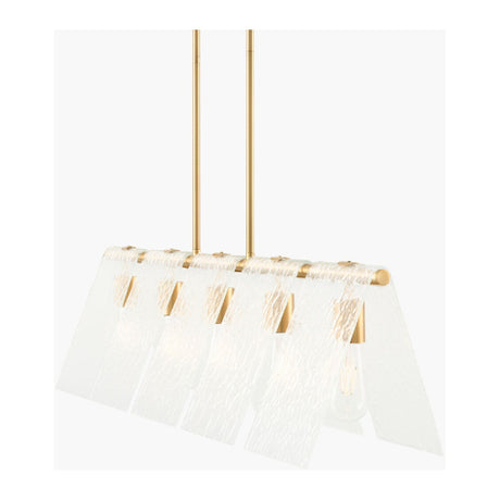 Modern European furniture - 5-Light Glass Pyramid Linear Chandelier - www.oroa.com