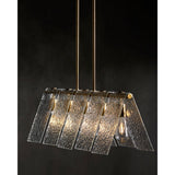 Modern European furniture - 5-Light Glass Pyramid Linear Chandelier - www.oroa.com