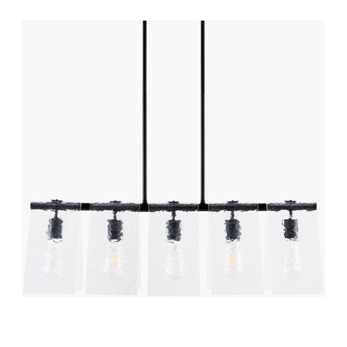 Modern European furniture - 5-Light Glass Pyramid Linear Chandelier - www.oroa.com