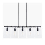 Modern European furniture - 5-Light Glass Pyramid Linear Chandelier - www.oroa.com