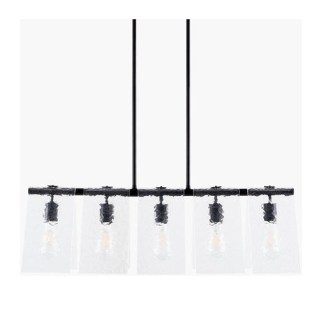 Modern European furniture - 5-Light Glass Pyramid Linear Chandelier - www.oroa.com