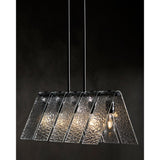 Modern European furniture - 5-Light Glass Pyramid Linear Chandelier - www.oroa.com