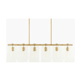 Modern European furniture - 6-Light Clear Glass Linear Chandelier - www.oroa.com
