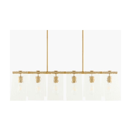 Modern European furniture - 6-Light Clear Glass Linear Chandelier - www.oroa.com