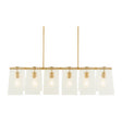 Modern European furniture - 6-Light Clear Glass Linear Chandelier - www.oroa.com