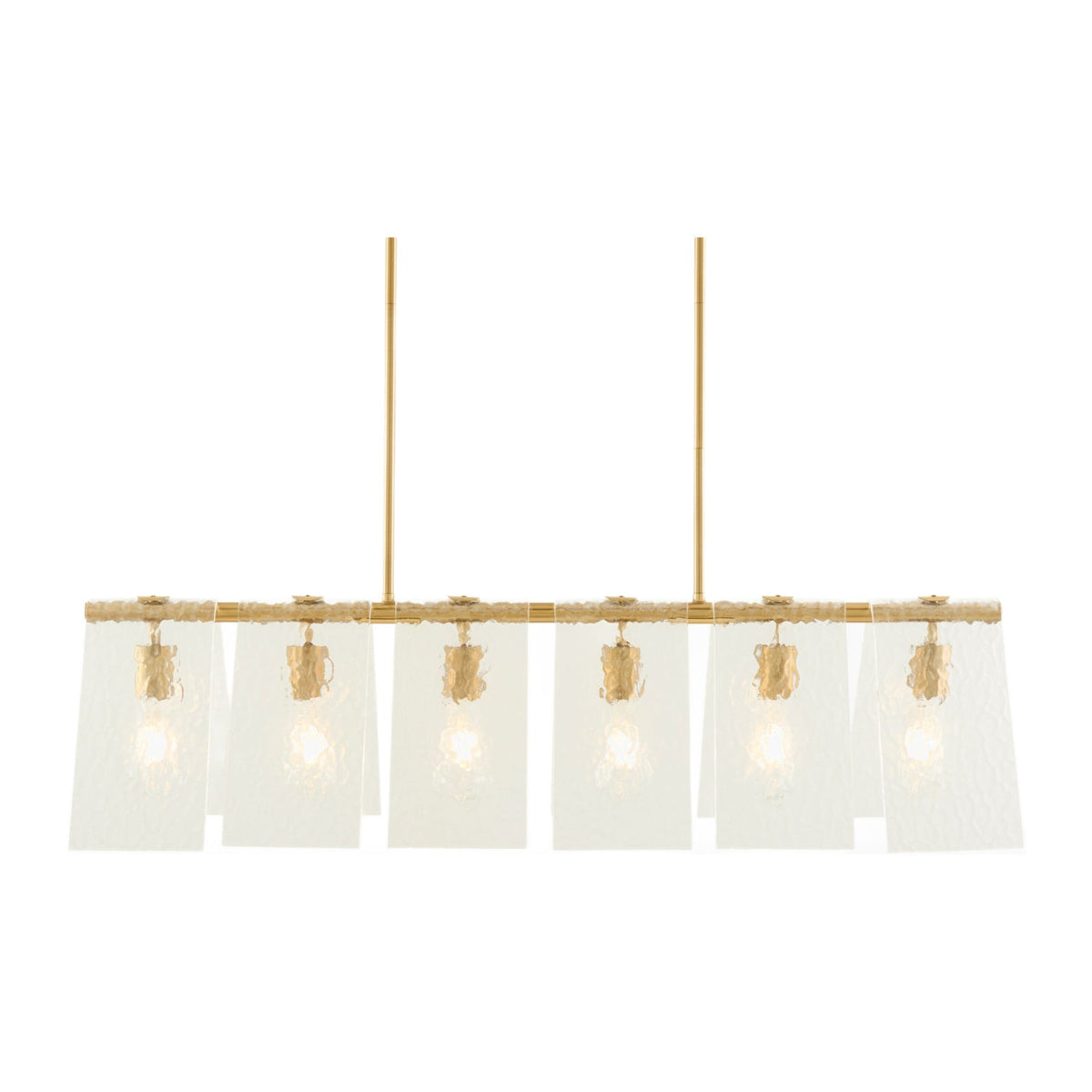 Modern European furniture - 6-Light Clear Glass Linear Chandelier - www.oroa.com