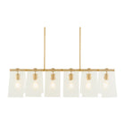 Modern European furniture - 6-Light Clear Glass Linear Chandelier - www.oroa.com