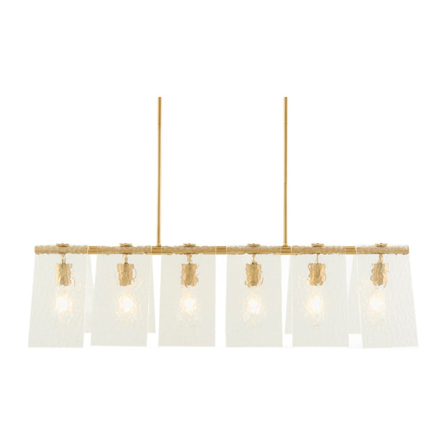 Modern European furniture - 6-Light Clear Glass Linear Chandelier - www.oroa.com