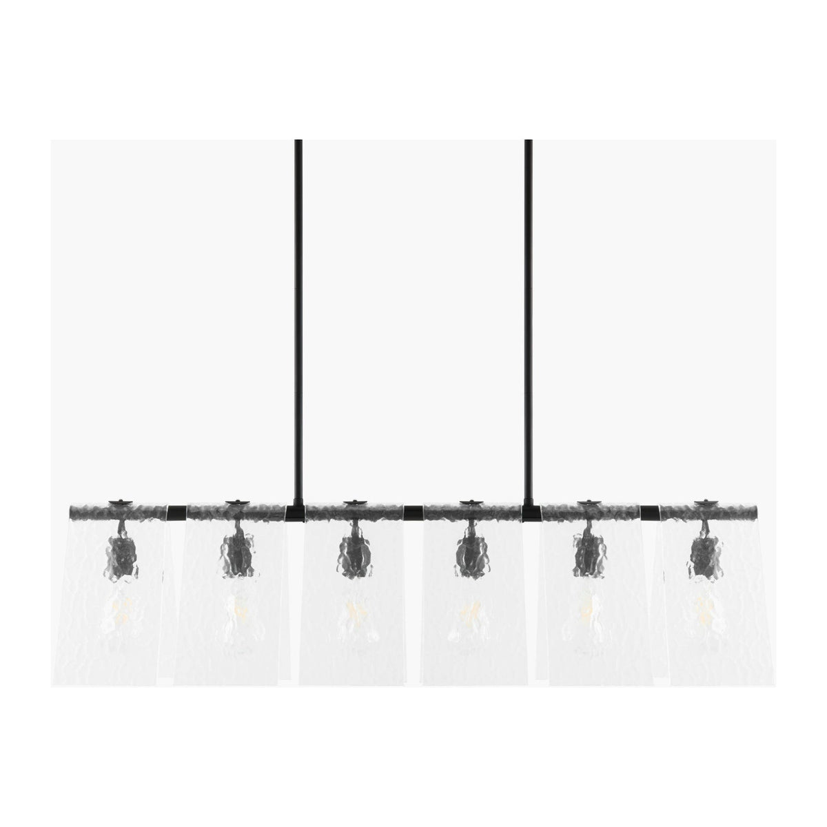 Modern European furniture - 6-Light Clear Glass Linear Chandelier - www.oroa.com
