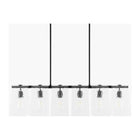 Modern European furniture - 6-Light Clear Glass Linear Chandelier - www.oroa.com