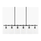 Modern European furniture - 6-Light Clear Glass Linear Chandelier - www.oroa.com