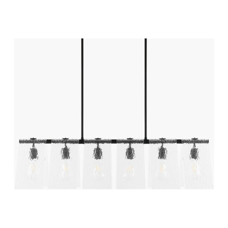 Modern European furniture - 6-Light Clear Glass Linear Chandelier - www.oroa.com