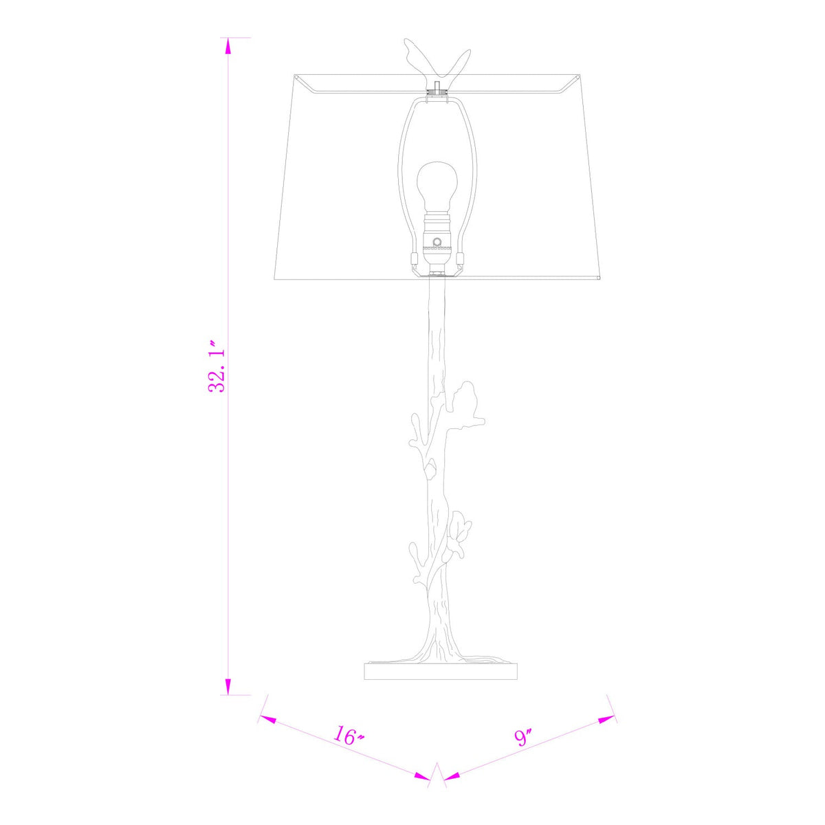 Modern European furniture - Bronze Branch Accent Table Lamp - www.oroa.com