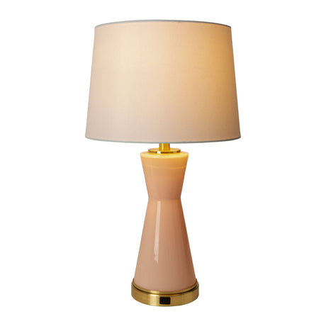 Modern European furniture - Pink Glass Accent Table Lamp - www.oroa.com