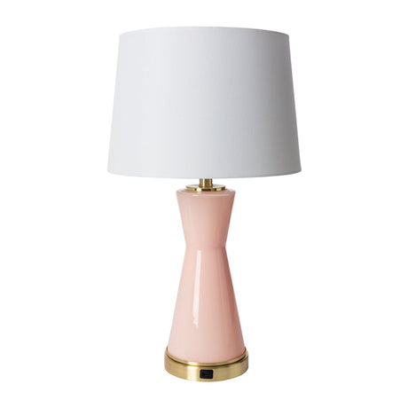Modern European furniture - Pink Glass Accent Table Lamp - www.oroa.com