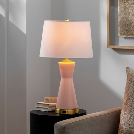 Modern European furniture - Pink Glass Accent Table Lamp - www.oroa.com