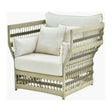 Modern European furniture - Cream Aluminum Outdoor Accent Chair - www.oroa.com