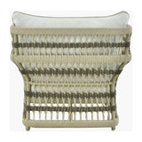 Modern European furniture - Cream Aluminum Outdoor Accent Chair - www.oroa.com
