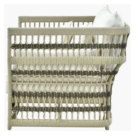 Modern European furniture - Cream Aluminum Outdoor Accent Chair - www.oroa.com