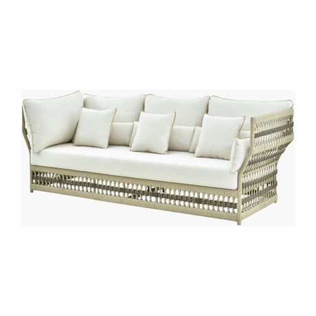 Modern European furniture - Cream Aluminum Outdoor Sectional Sofa - www.oroa.com