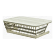 Modern European furniture - Cream Aluminum Outdoor Coffee Table - www.oroa.com