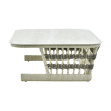 Modern European furniture - Cream Aluminum Outdoor Coffee Table - www.oroa.com