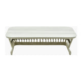 Modern European furniture - Cream Aluminum Outdoor Coffee Table - www.oroa.com