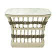 Modern European furniture - Cream Aluminum Outdoor End Table - www.oroa.com
