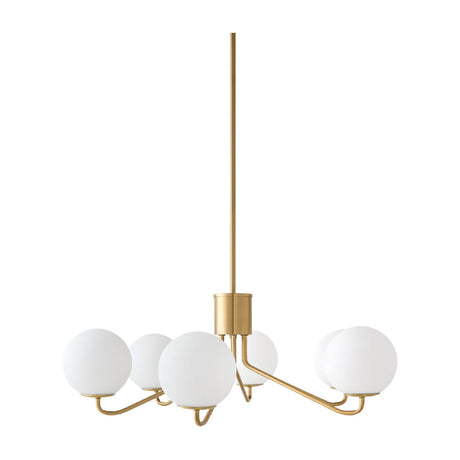 Modern European furniture - 6-Light White Glass Orbs Chandelier - www.oroa.com