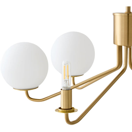 Modern European furniture - 6-Light White Glass Orbs Chandelier - www.oroa.com