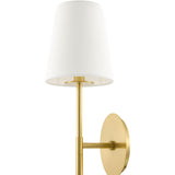 Modern European furniture - White Linen Shade Wall Lamp - www.oroa.com