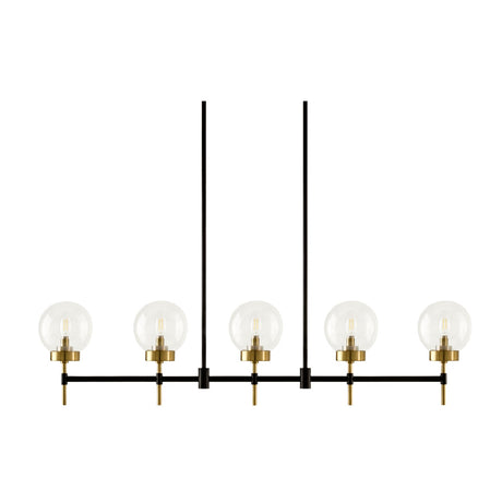 Modern European furniture - 5-Light Glass Linear Chandelier - www.oroa.com