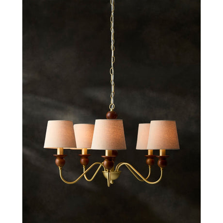 Modern European furniture - 5-Light Linen Classic Chandelier - www.oroa.com