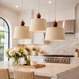 Modern European furniture - 3-Light Linen Chandelier - www.oroa.com