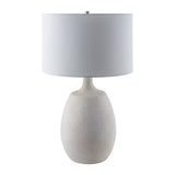 Modern European furniture - White Cement Accent Table Lamp - www.oroa.com