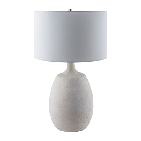 Modern European furniture - White Cement Accent Table Lamp - www.oroa.com