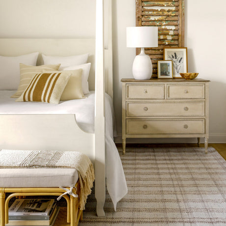 Modern European furniture - White Cement Accent Table Lamp - www.oroa.com