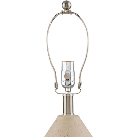 Modern European furniture - Beige Ceramic Geometrical Table Lamp - www.oroa.com